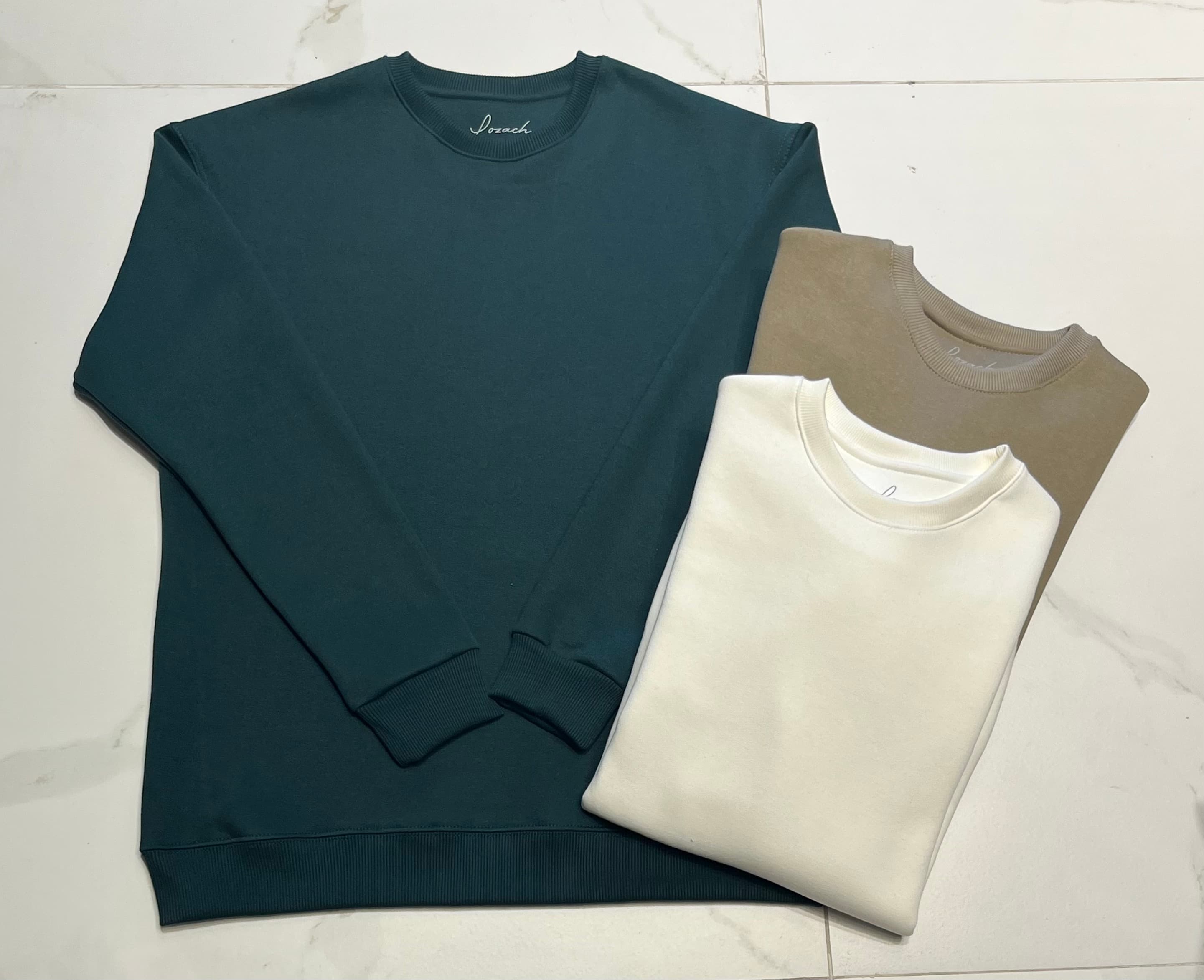 Buzo cuello redondo frisa liso