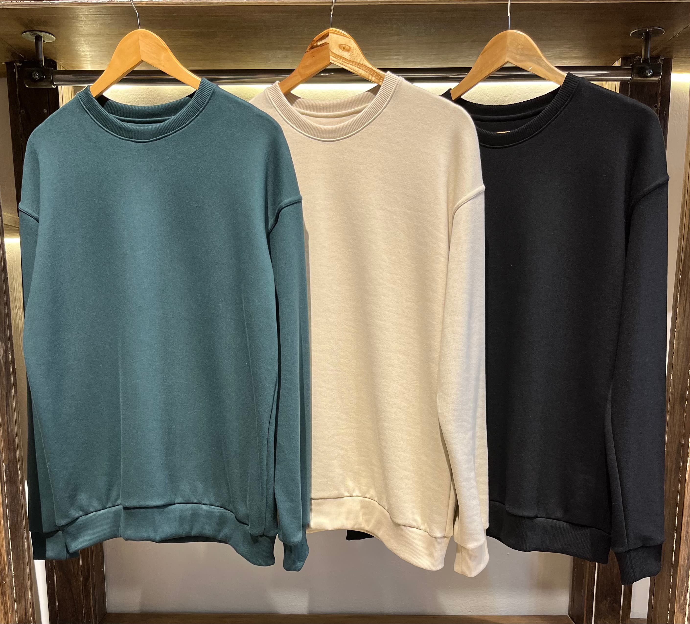 Buzo cuello redondo rustico